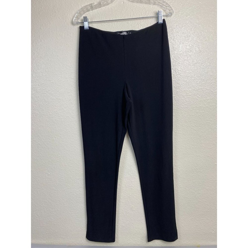 Sympli Black Pull on Pants Womens size 8 Black Career Office stretch Trouser‎